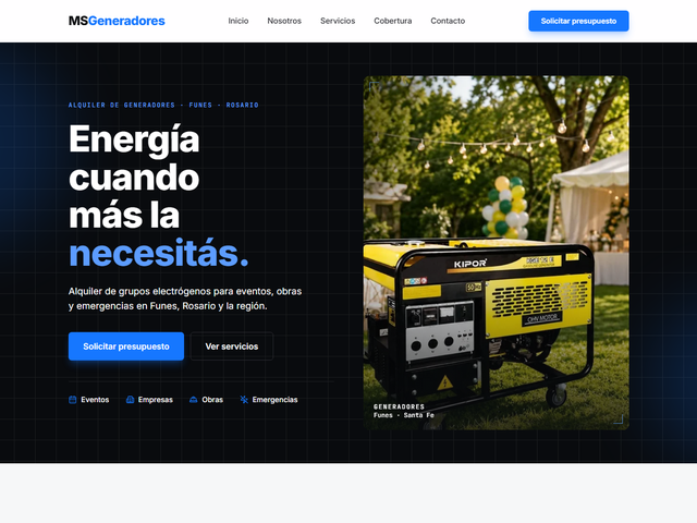MS Generadores - Alquiler de grupos electrogenos