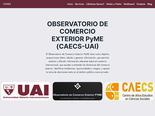 Observatorio de Comercio Exterior PyME (CAECS-UAI)